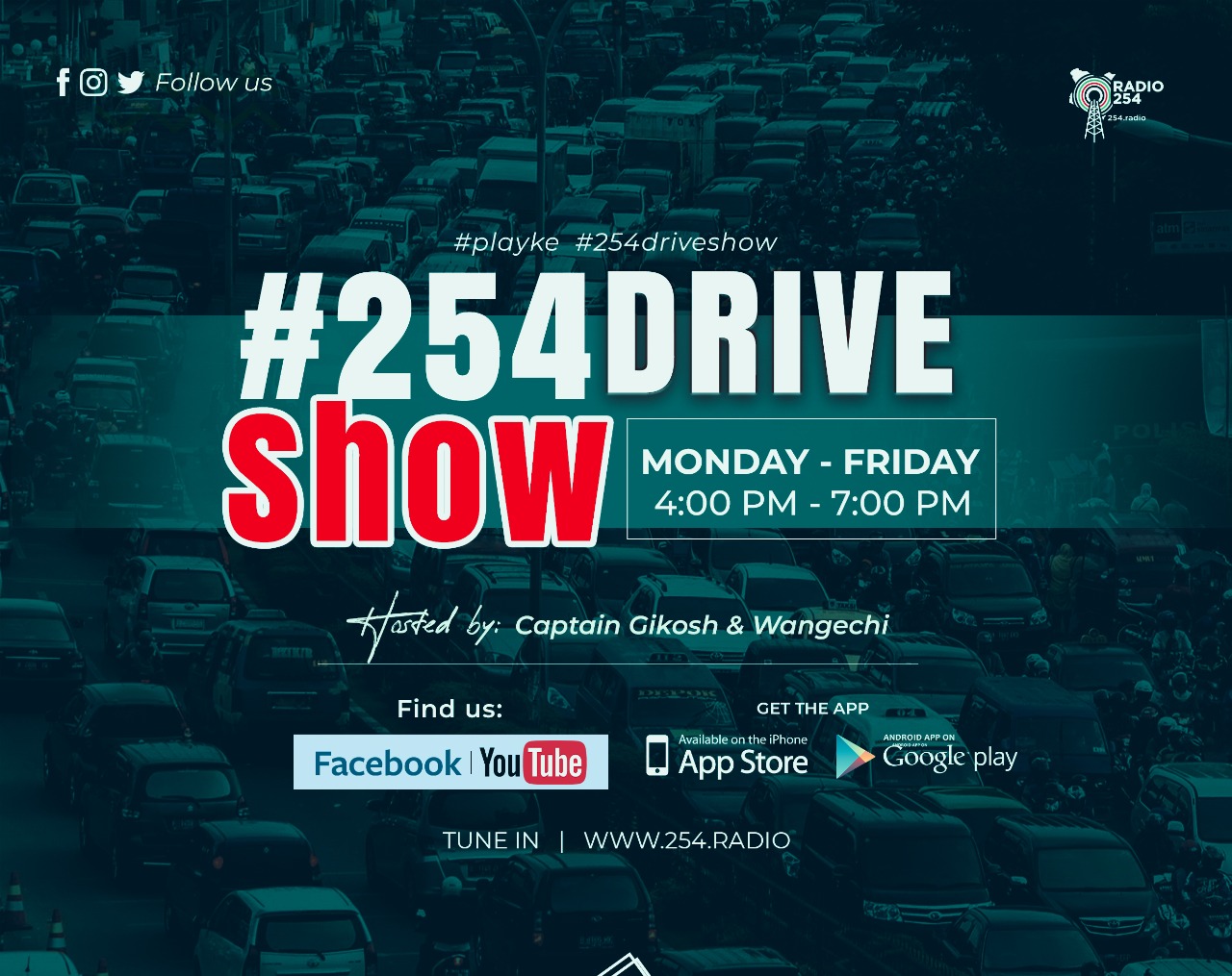 Radio 254 Drive with Captain Gikosh & Wangechi